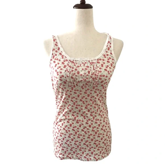 Cherry Print Tank Top Size Small Maurices Tank Top Red Cherries White Background - Picture 10 of 11